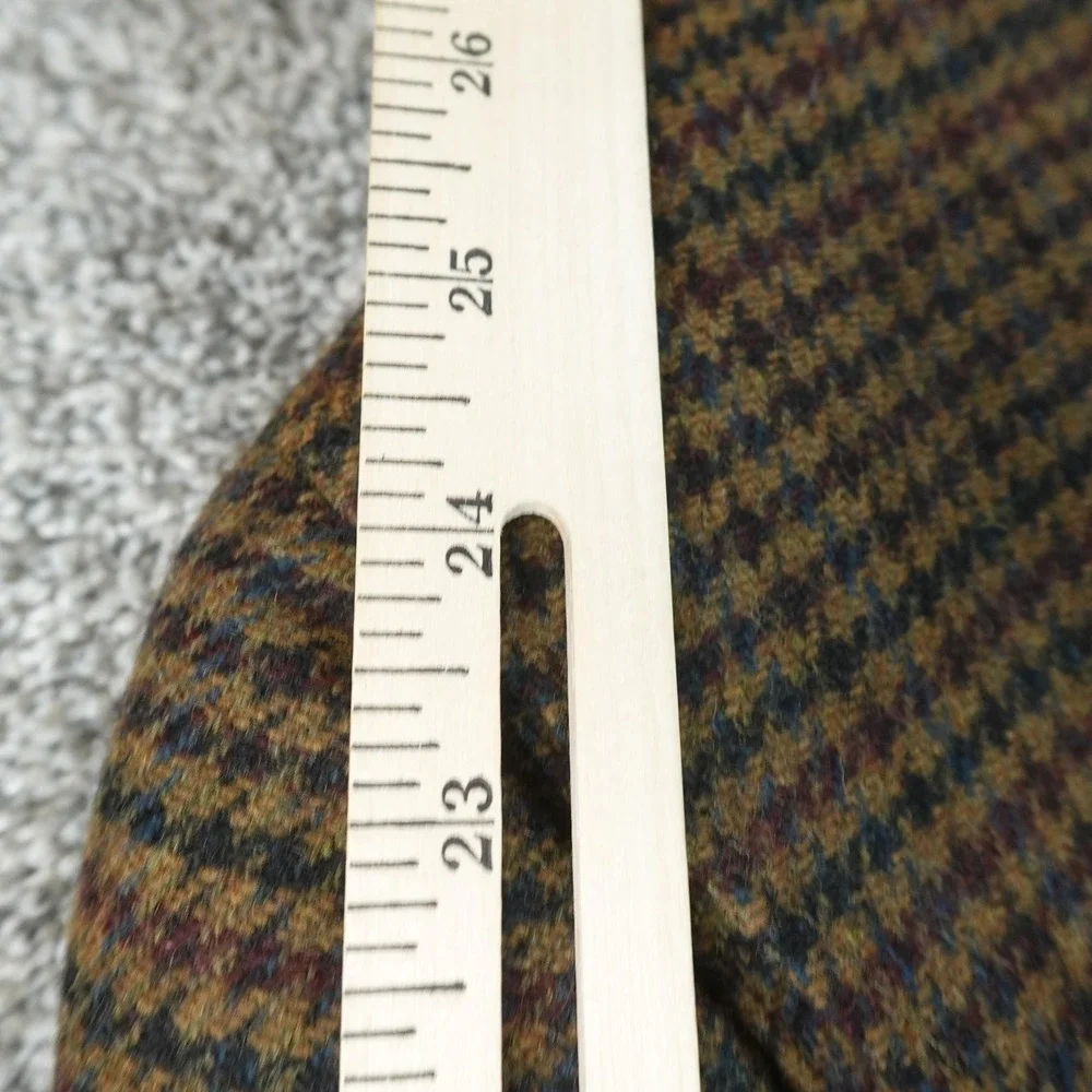 VTG Hart Schaffner Marx Blazer Mens 43L Brown Wool Tweed Sport Coat Jacket USA